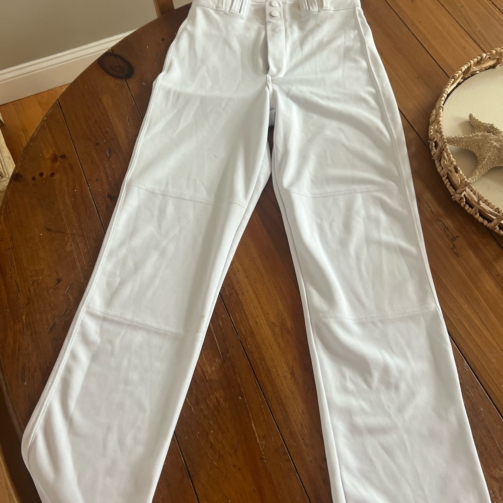 Kids White Baseball pants
